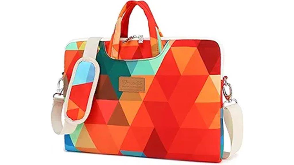 rainbow peacock laptop bag