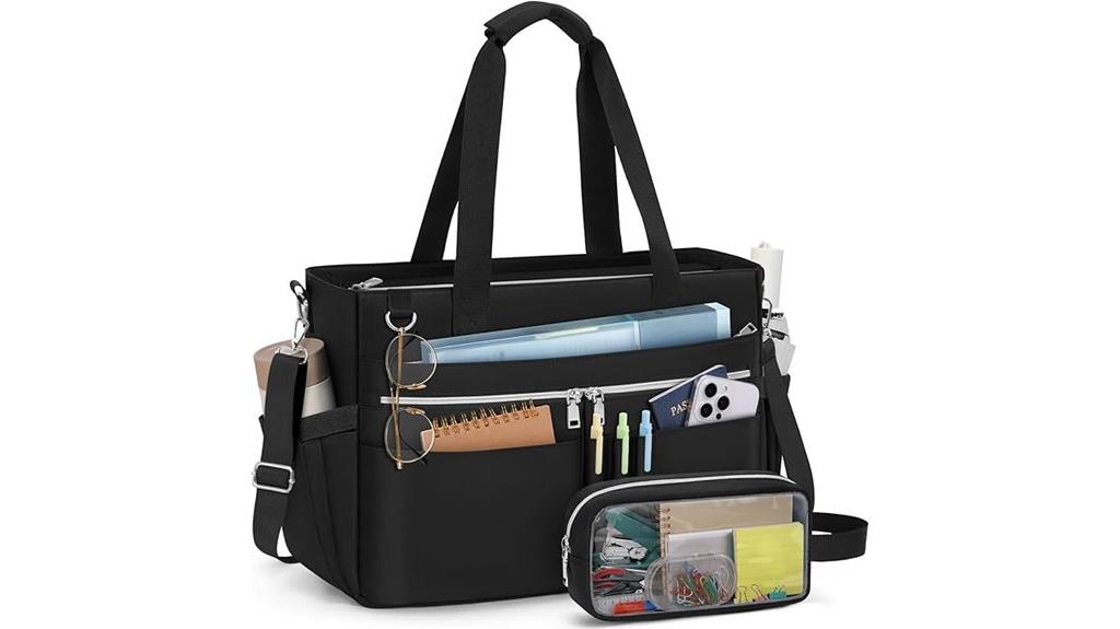 rainsmore black teacher tote