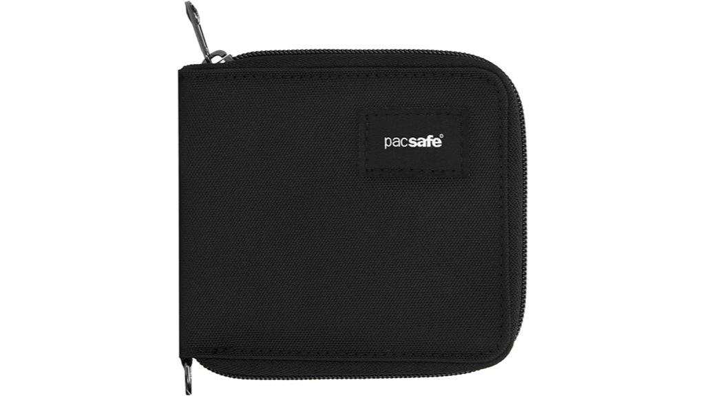 rfid blocking zip wallet