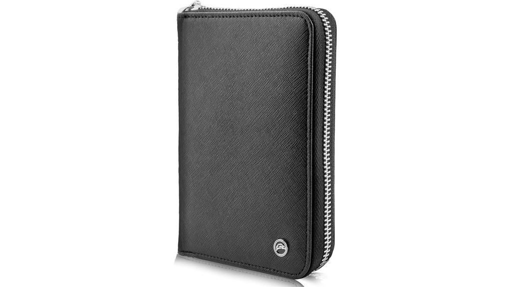 rfid passport wallet zipper