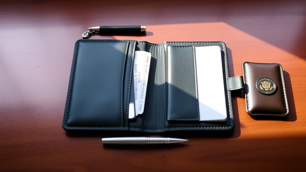 slim organized travel wallets