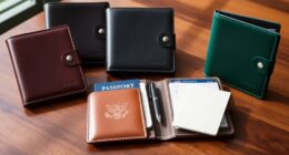 stylish passport wallets with pens