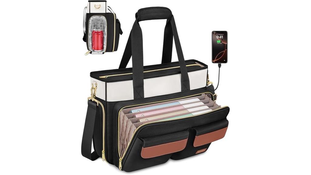 teacher bag with laptop