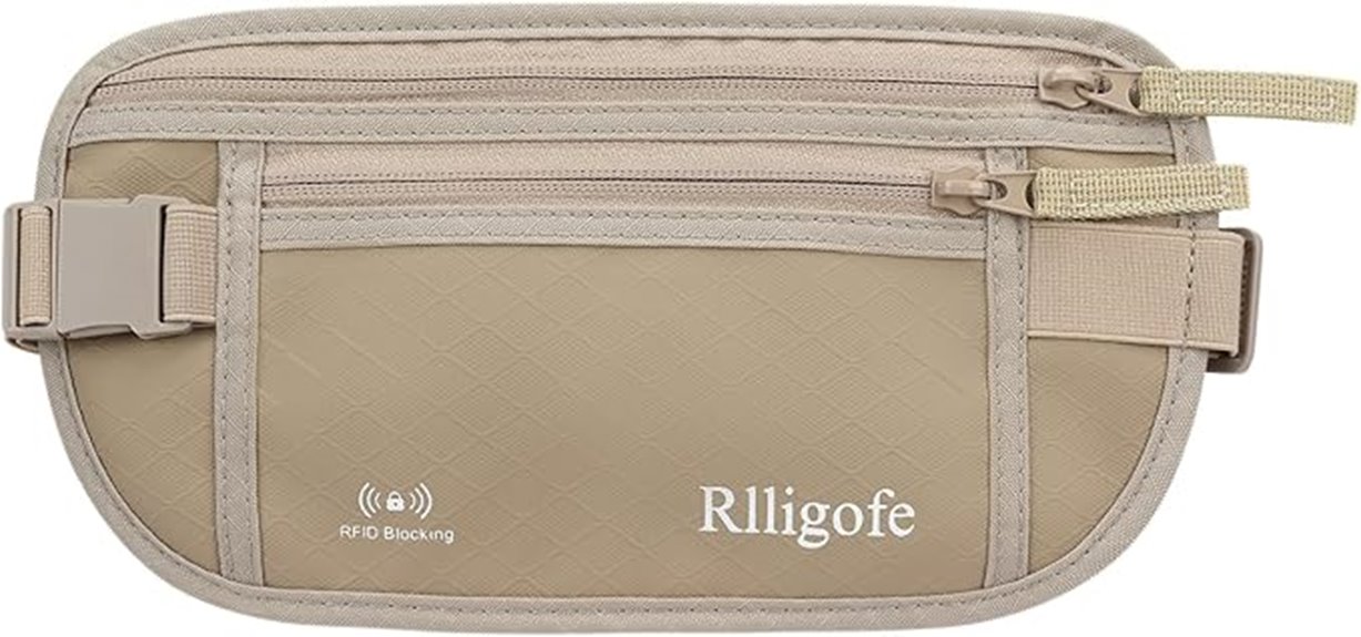 travel rfid blocking money belt