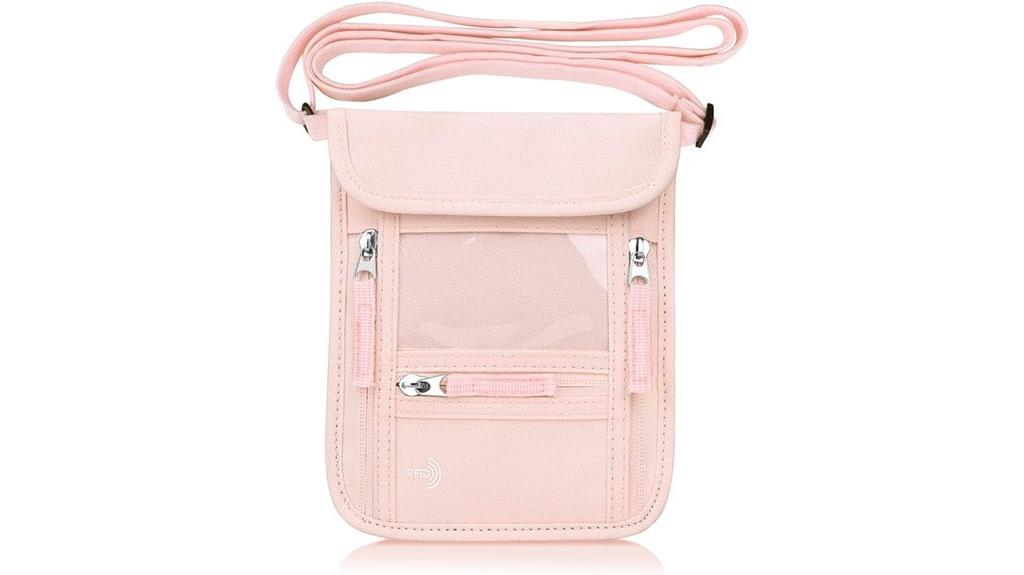 travel wallet with neck pouch