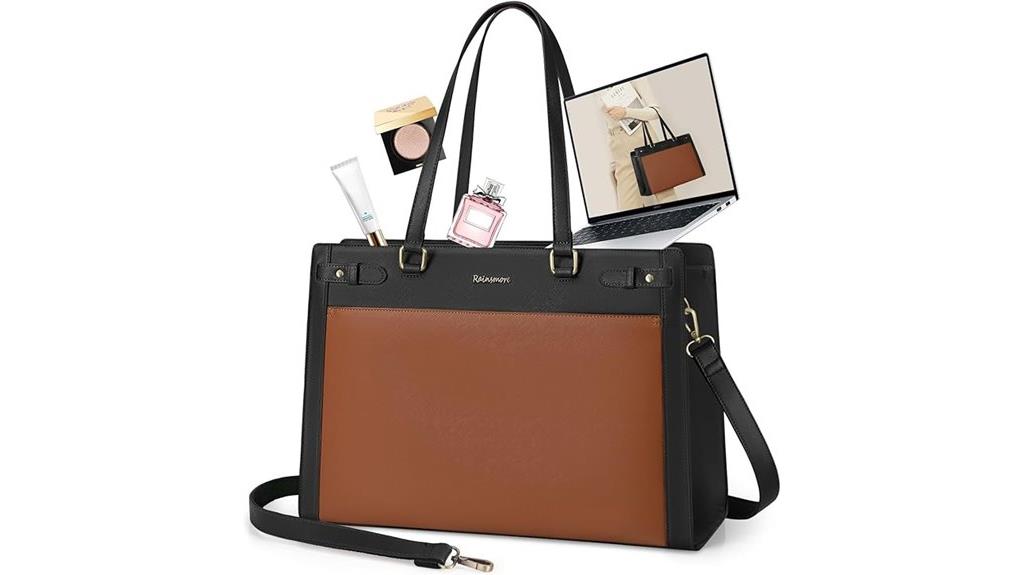 vegan leather laptop bag