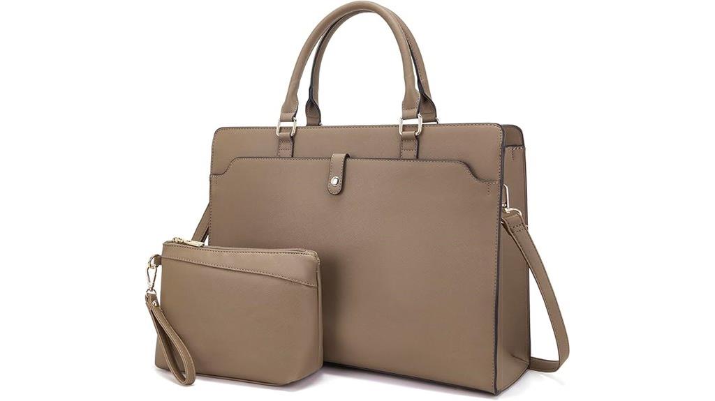 vegan leather laptop bag