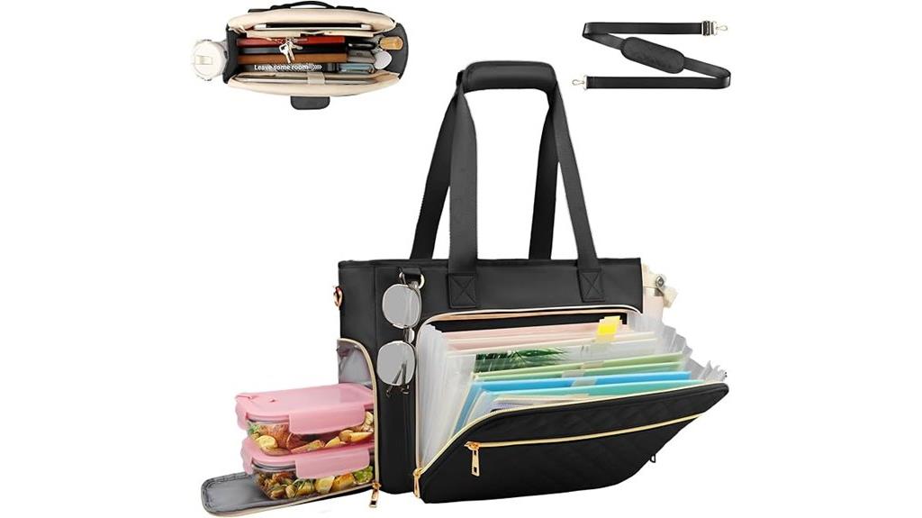 women s lunch tote with organizer