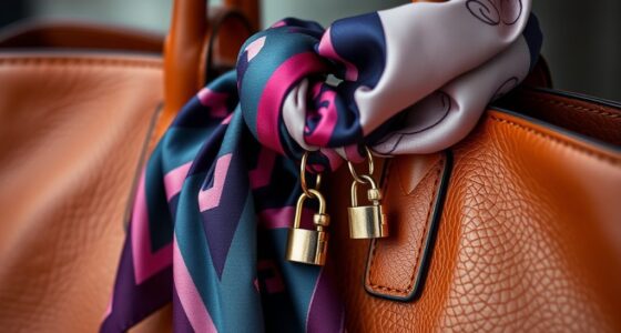 bag styling with scarves