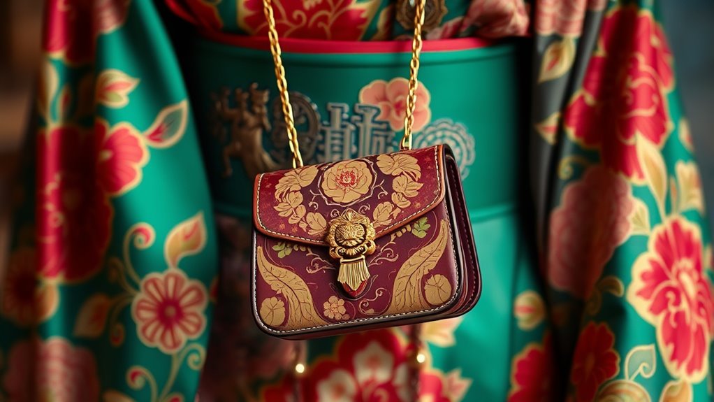 bags in traditional attire