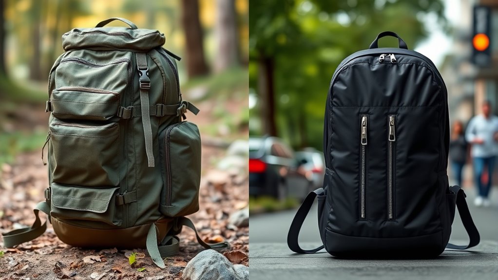 choosing outdoor versus city packs