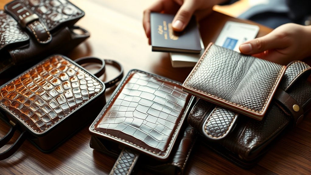 legal exotic leather bag travel