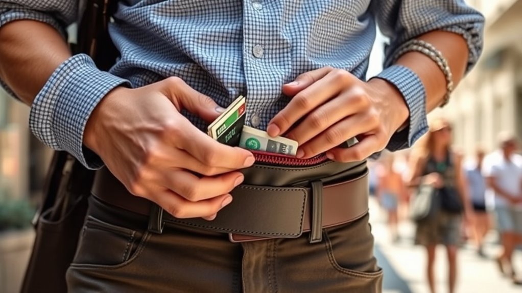 securely carry money abroad