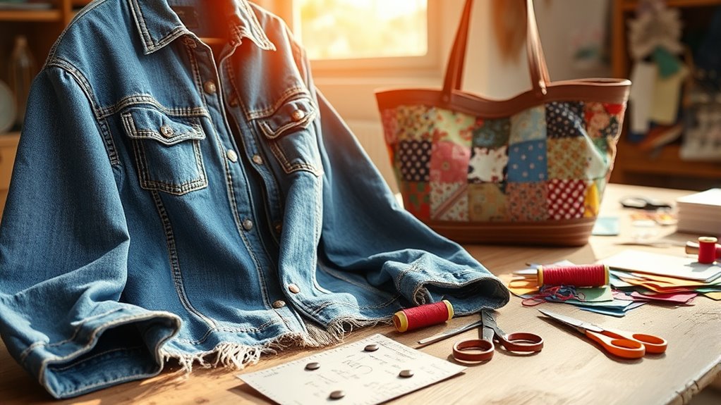 transform old clothes into bags