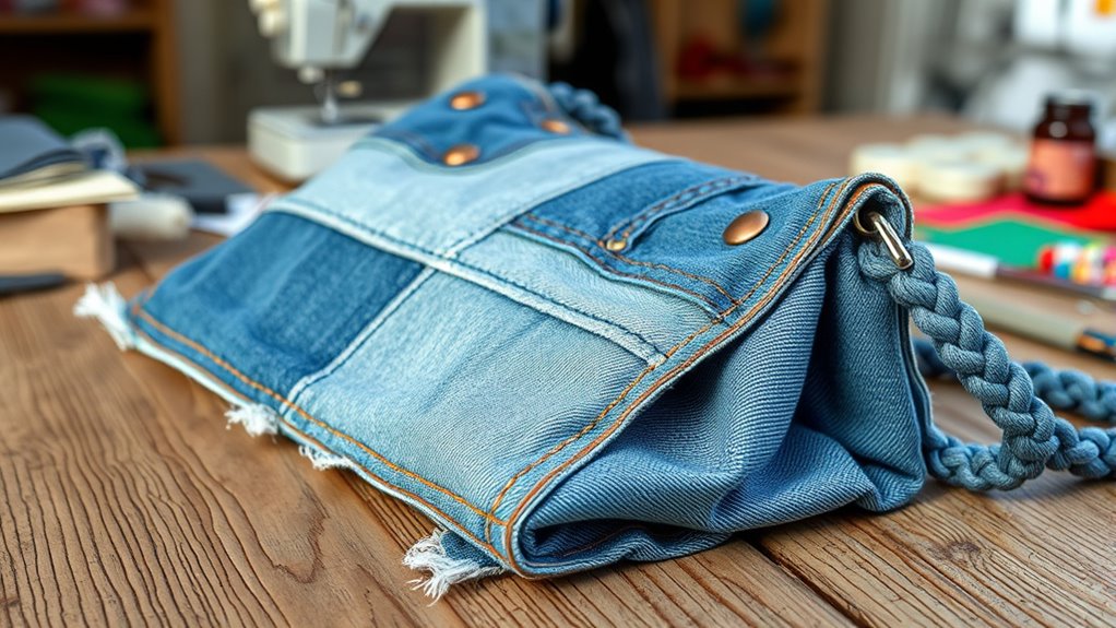 upcycled denim purse craft
