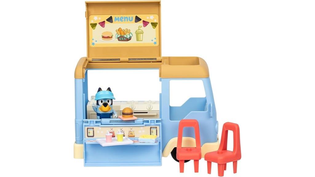 bluey themed food truck playset
