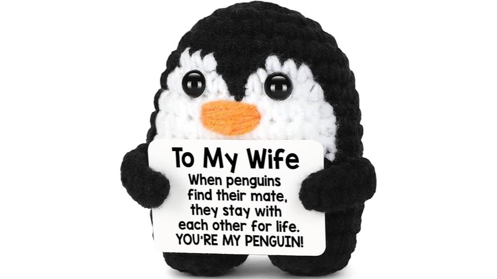 handmade crochet penguin decor