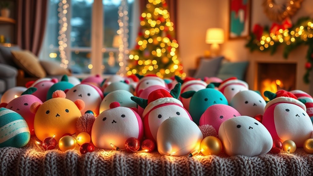 holiday plush toy selection