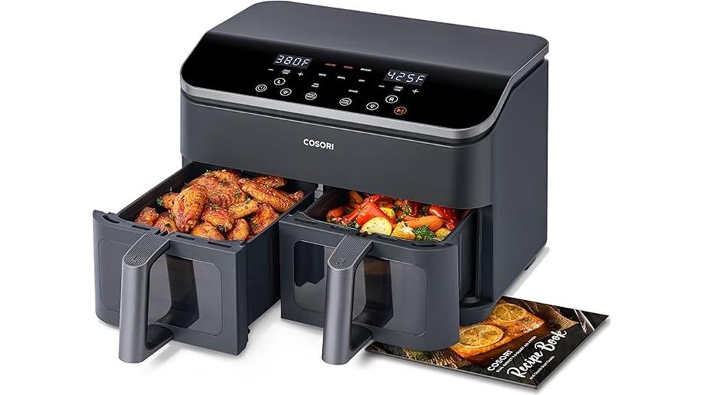 large dual basket air fryer