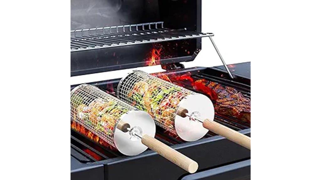 removable handle grill basket