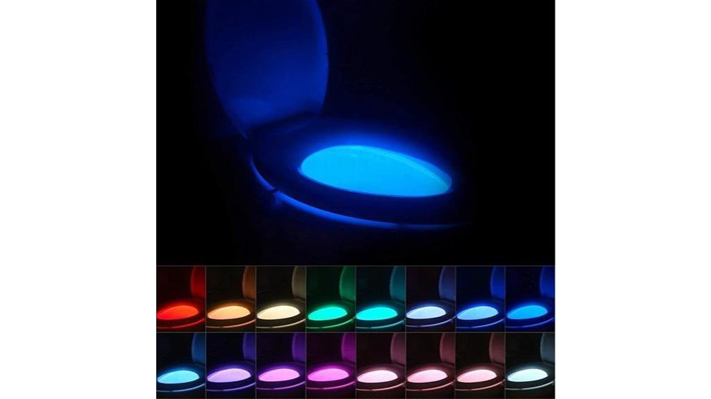 toilet night light colors