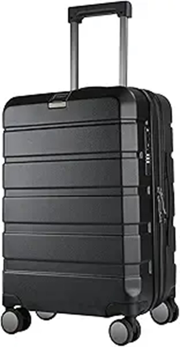 KROSER 20-Inch Expandable Spinner Carry-On Luggage