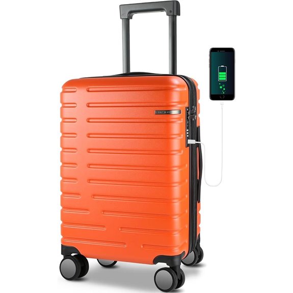 EMPSIGN 20-Inch Spinner Carry-On with TSA Lock