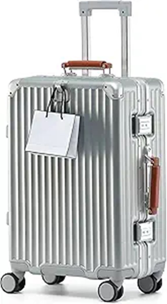24 Inch Hardside Checked Luggage with Spinner Wheels