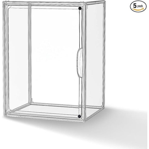 Acrylic Display Case with Stackable Storage Bins