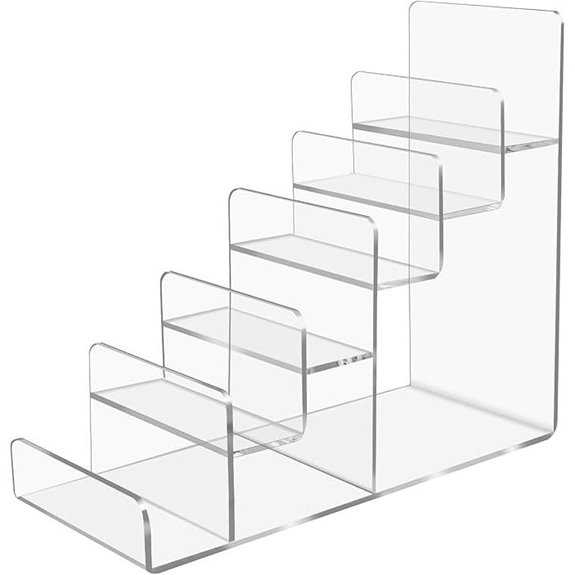 Acrylic 6-Tier Wallet and Jewelry Display Stand
