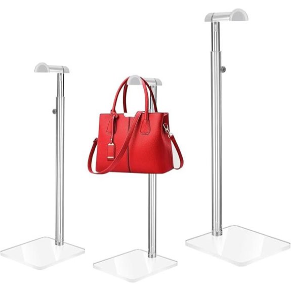 3 Pcs Acrylic Purse Display Stands (14-24 Inches)
