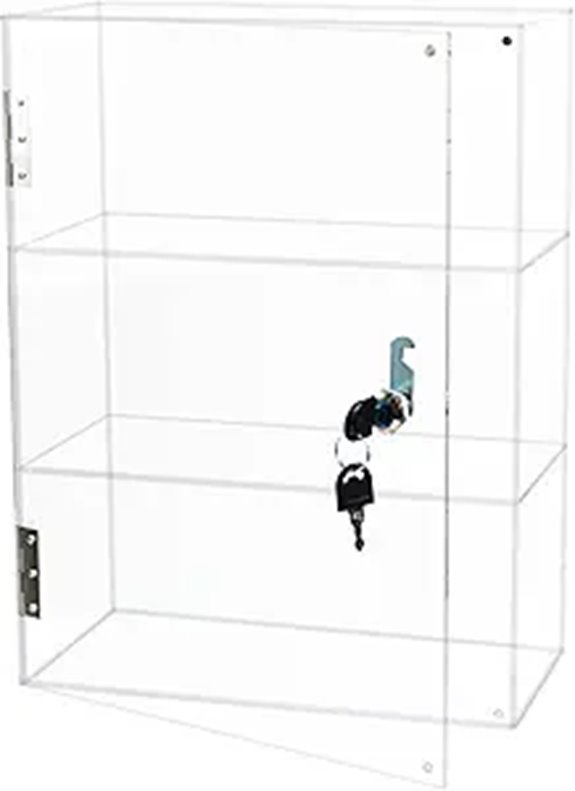 Acrylic Locking Display Case with Shelves