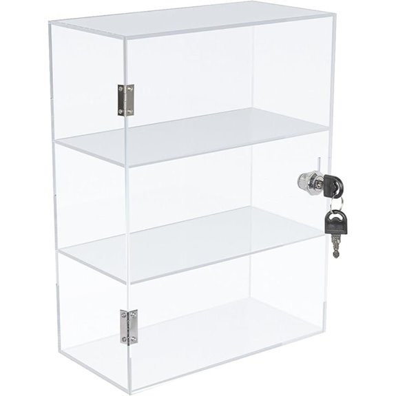 DuvinDD Acrylic Locking Display Case with Shelves