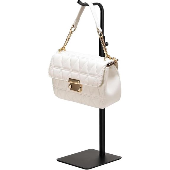 Purse Display Stand with Adjustable Hooks