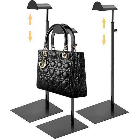 Royxen 3 Pack Adjustable Stainless Steel Handbag Racks