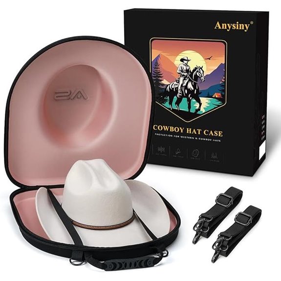 Travel Hat Box with Adjustable Carry Strap