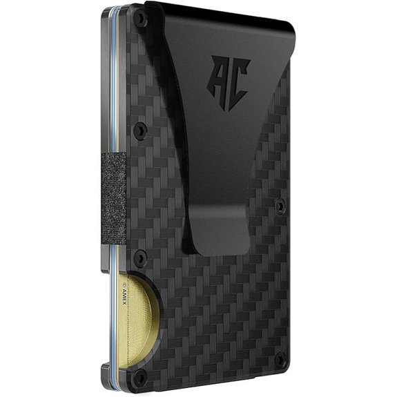 Men's RFID Blocking Slim Carbon Wallet with Money Clip