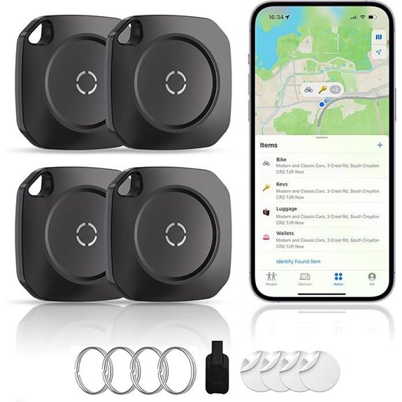 Air Tracker Tag 4-Pack for Keys and Luggage