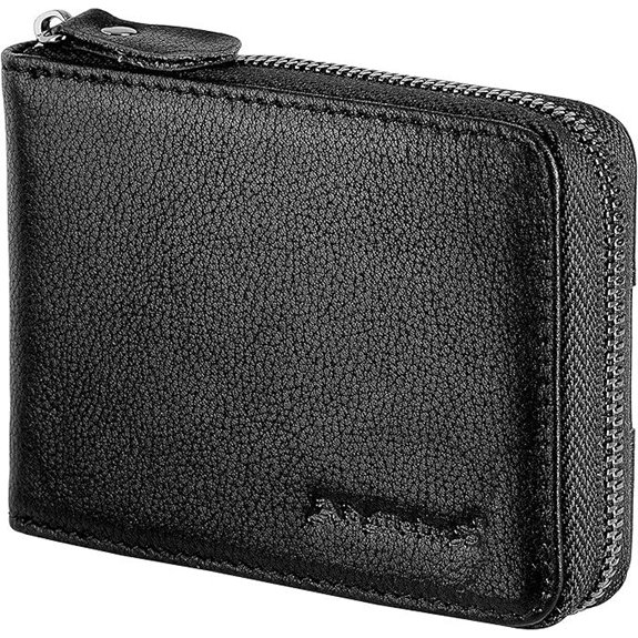 Admetus Men's Slim RFID Zipper Wallet