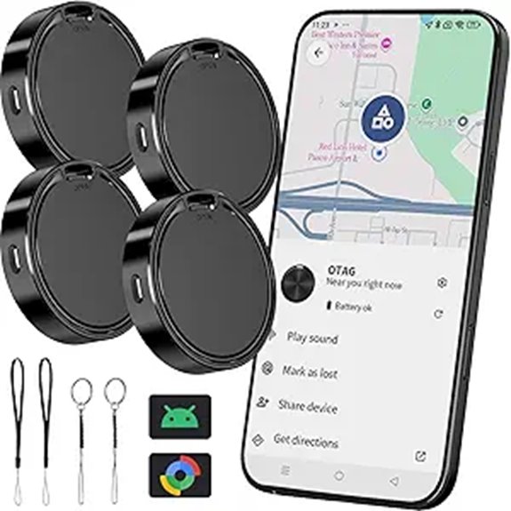 Android Tracker Tags 4-Pack for Luggage and Items