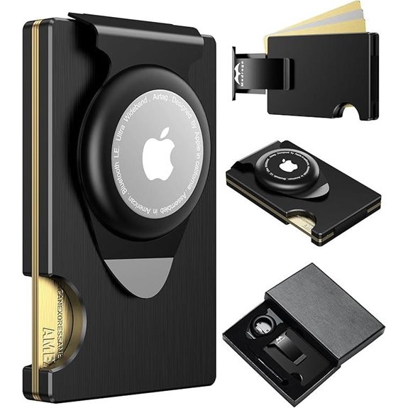 Apple Airtag Wallet for Men with Clips and Gift Box