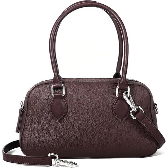 Genuine Leather Women's Handbag with Adjustable Strap