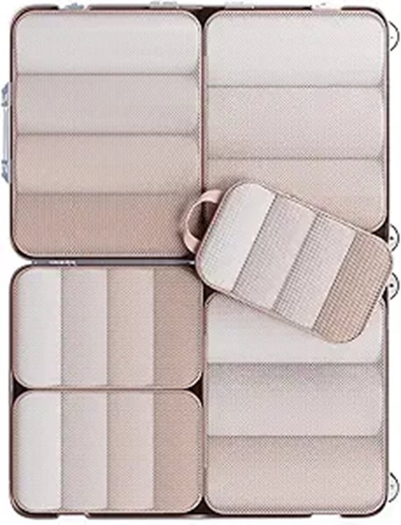 Veken Compression Packing Cubes for Travel (Beige)