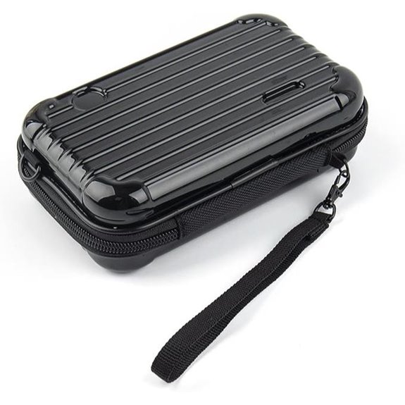 Framendino Black Cosmetic Case with Detachable Strap