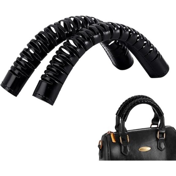 PandaHall Leather Handbag Handle Wraps (2pcs Black)