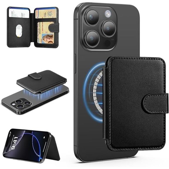 TopMade Magsafe Wallet with RFID Blocking (Black)