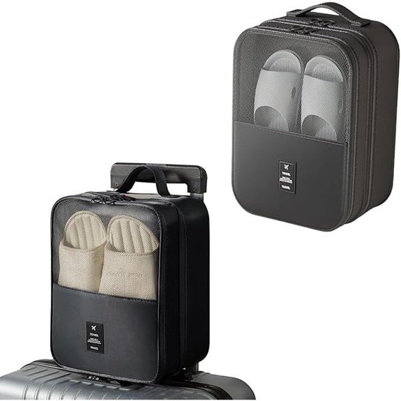 Resdenio 2 Pack Travel Shoe Bags (Black)