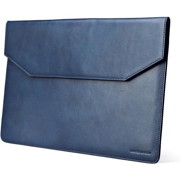 Premium Leather Laptop & iPad Sleeve (Blue)