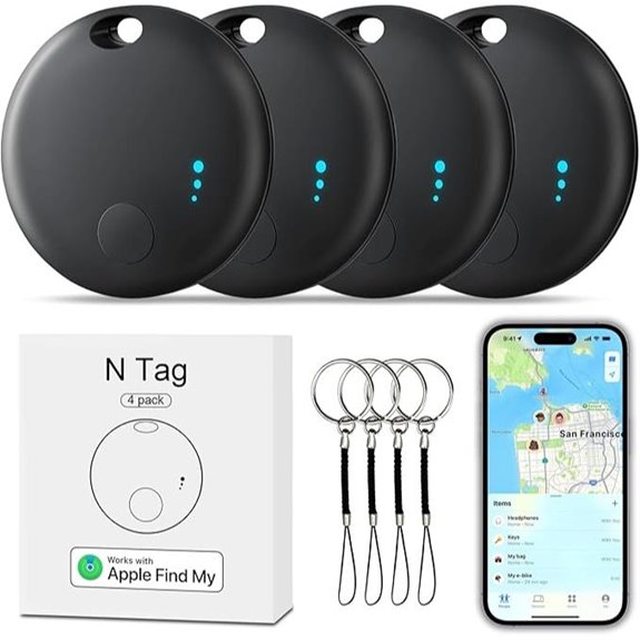 Tracker Tag 4 Pack Bluetooth Item Finders
