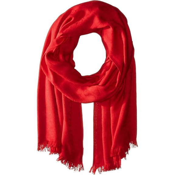 Calvin Klein Lightweight Pashmina Scarf with Tonal Logo Pattern